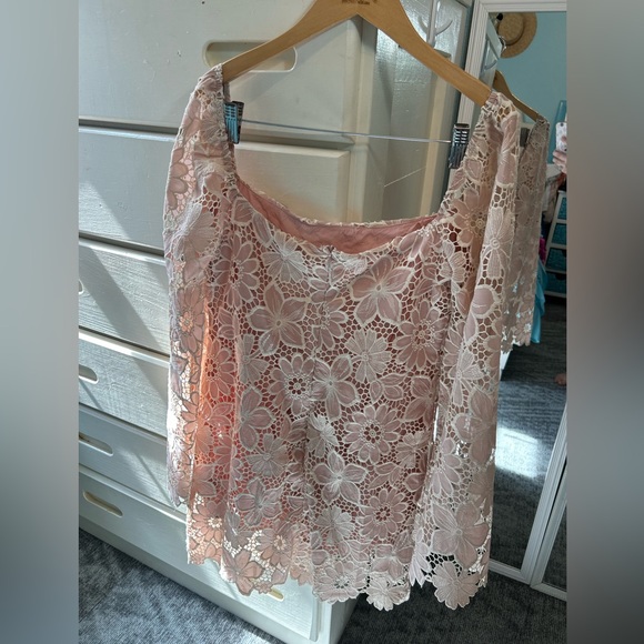 Floral lace square neck long sleeve mini spring dress✨ - Picture 6 of 6